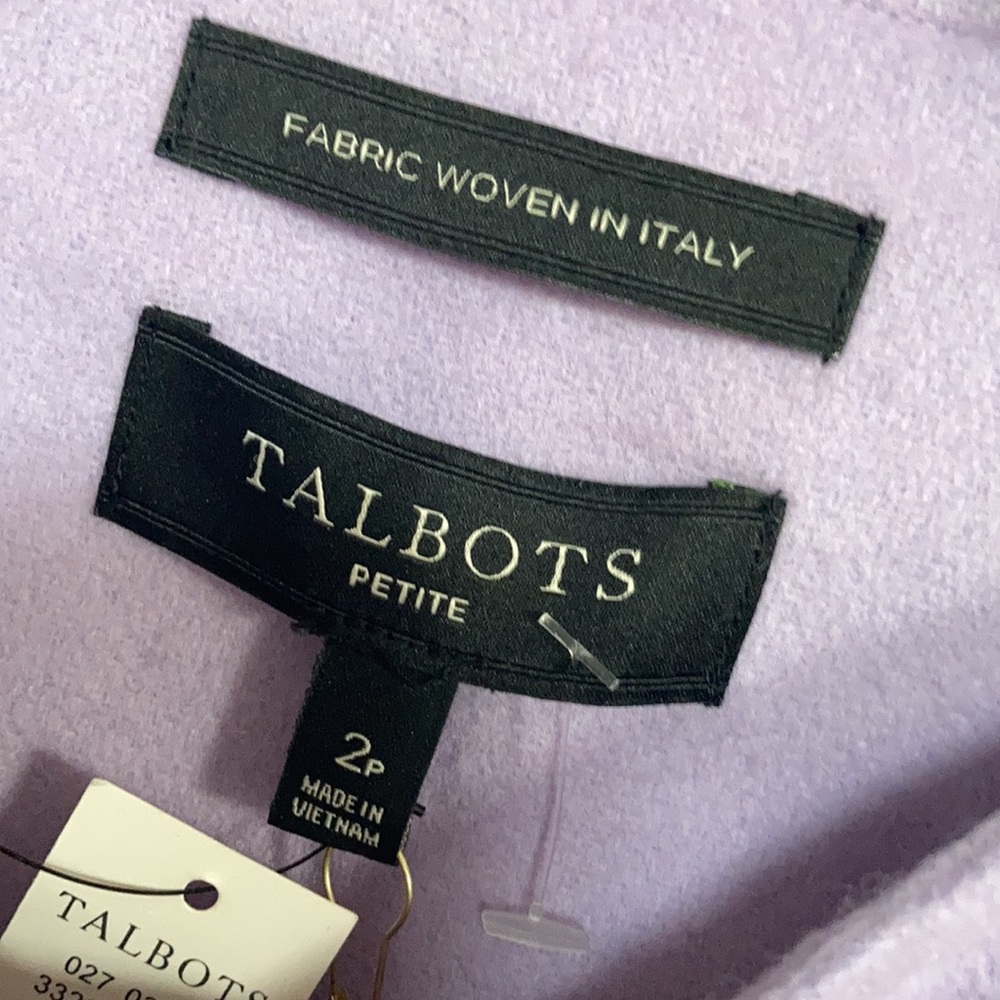 Talbots scalloped edge lined jacket 80% wool fabric made in Italy 2P - Picture 9 of 17
